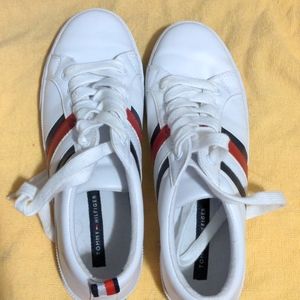 Tommy Hilfiger Shoes, 7.5, white with stripes